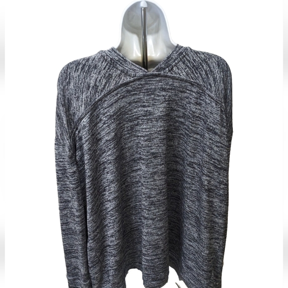 Athleta Pose Wrap Cardigan Sweater S Marled Long Sleeve Modal Blend Gray - Picture 4 of 10